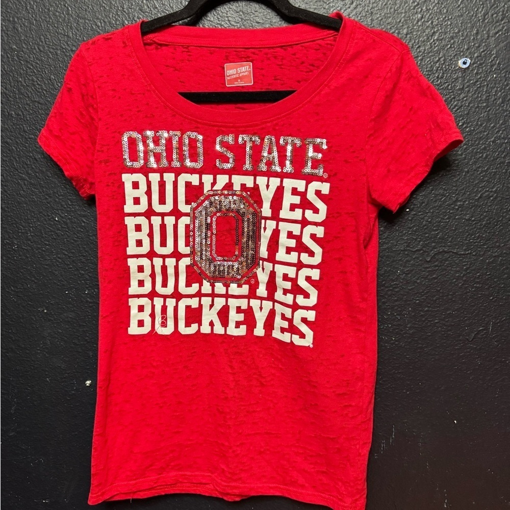 Women’s Ohio State Buckeyes Red Short Sleeve T-Shirt Size Medium
